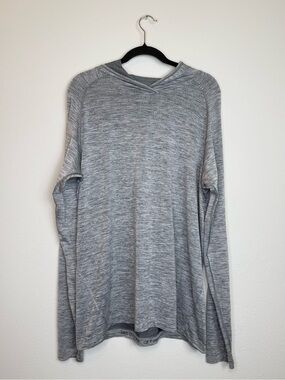 Lululemon Men's Size XL Metal Vent Tech Long Sleeve Hoodie Gray Lightweight